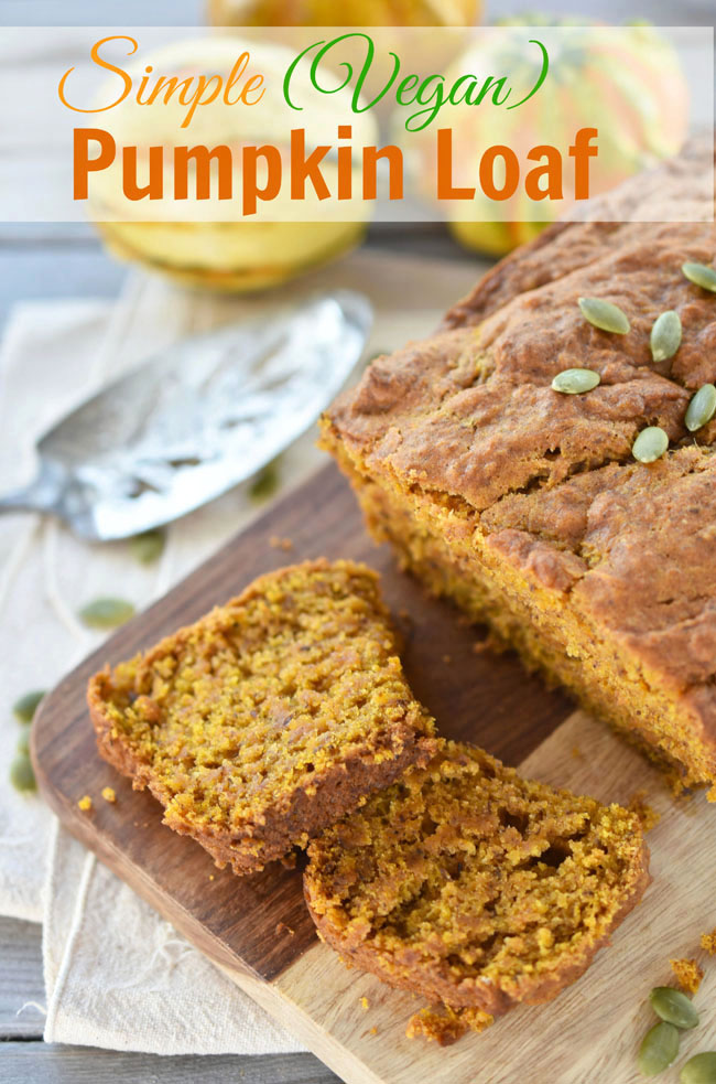 This Simple Vegan Pumpkin Loaf requires few ingredients and is easy to whip together. Makes a delicious brunch addition or a weekday work snack.