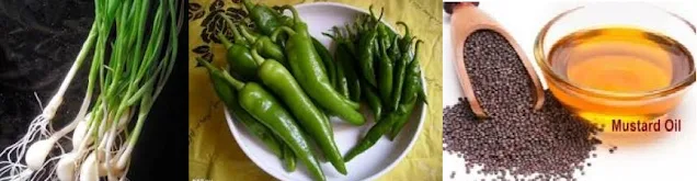 ingredients-of-spring-garlic-chutney