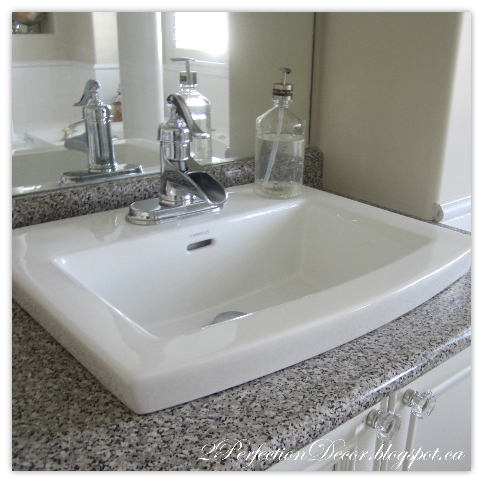 2Perfection Decor Updating old Bathroom Sinks.. while reusing old