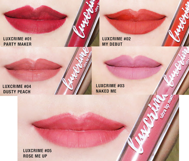 Lux Crime Ultra Lip-Matte swatches