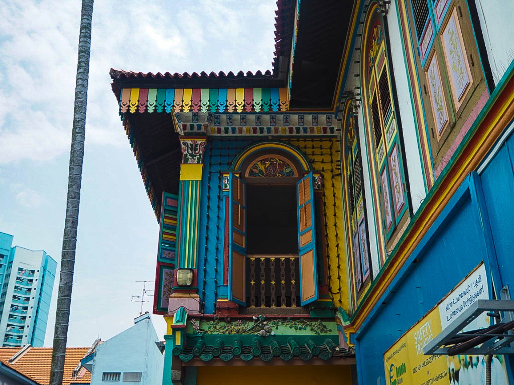 Colourful houses in Little India, Singapore