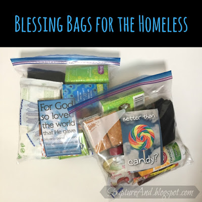 Blessing Bags for the Homeless | scriptureand.blogspot.com