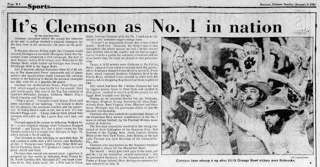 CLEMSON NEBRASKA 1981 visual data 8