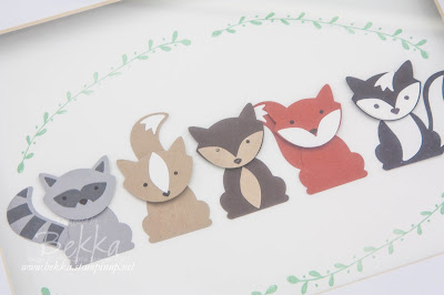 Foxy Friends Framed Picture - Available as a class so you can make one too - details here