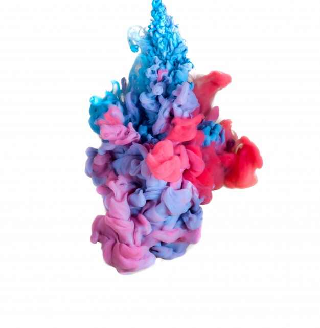 Abstract formed by color dissolving in water Free Photo