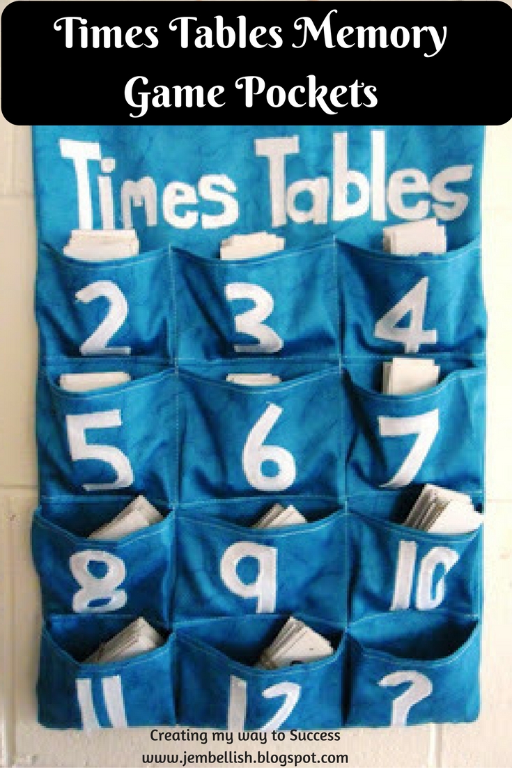 Creating my way to Success Times tables memory game pockets a tutorial