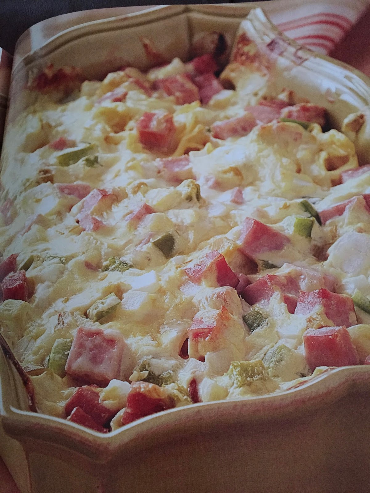 BLUE SKY AHEAD Ham and Swiss Casserole