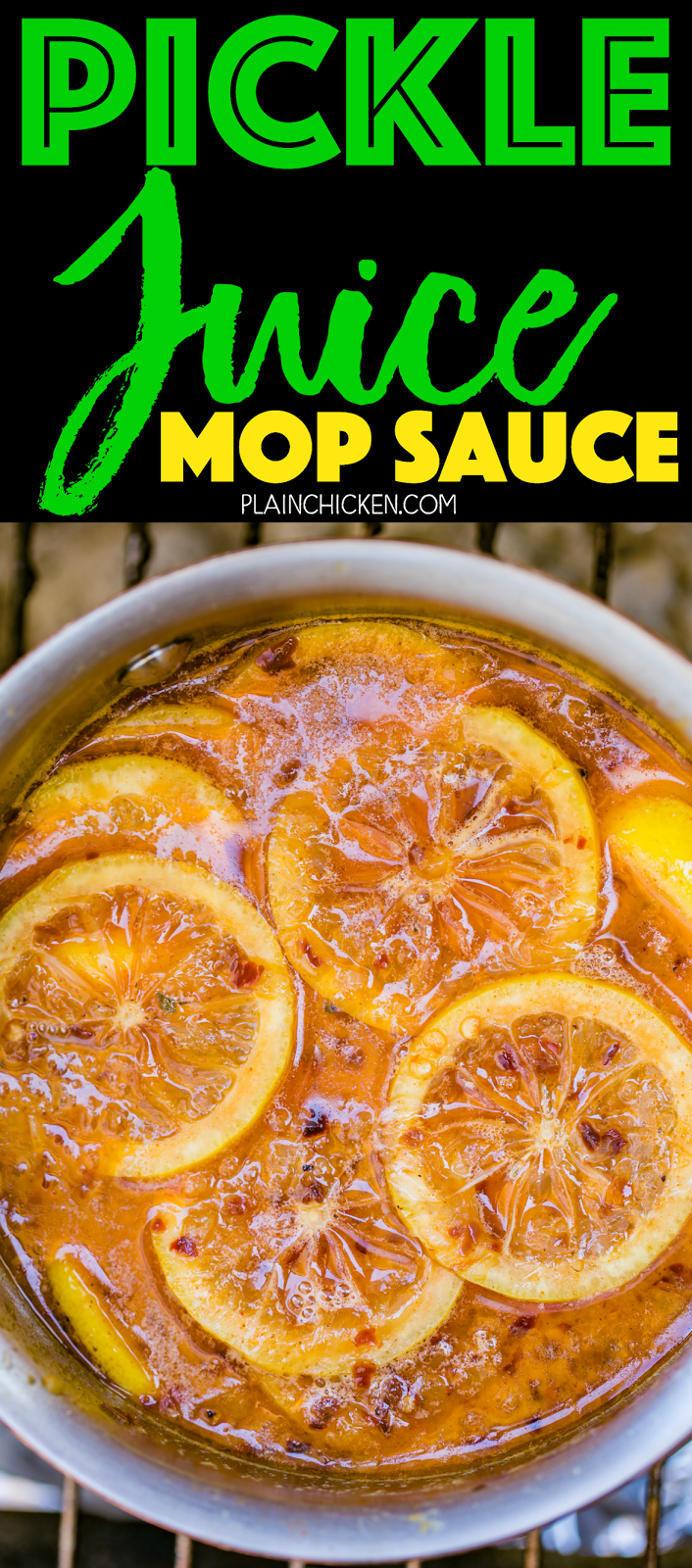 Pickle Juice Grilling Mop Sauce Plain Chicken