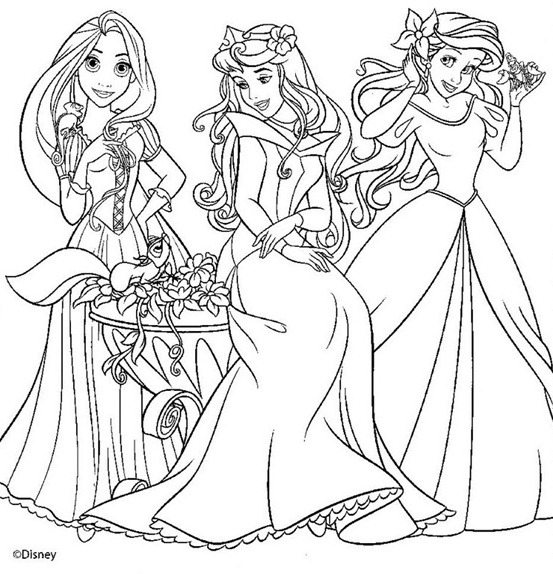 Desenhos das Princesas Disney para pintar, colorir, imprimir ou