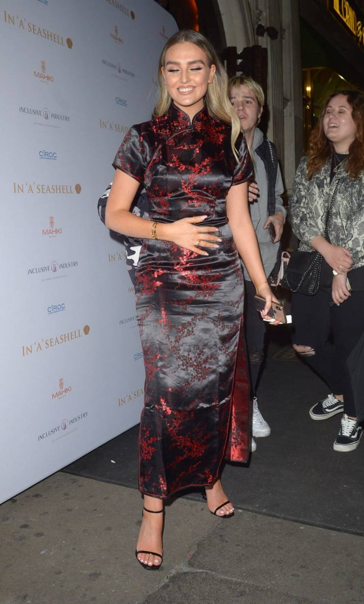 Perrie Edwards at a seashell launch party in london English Singer