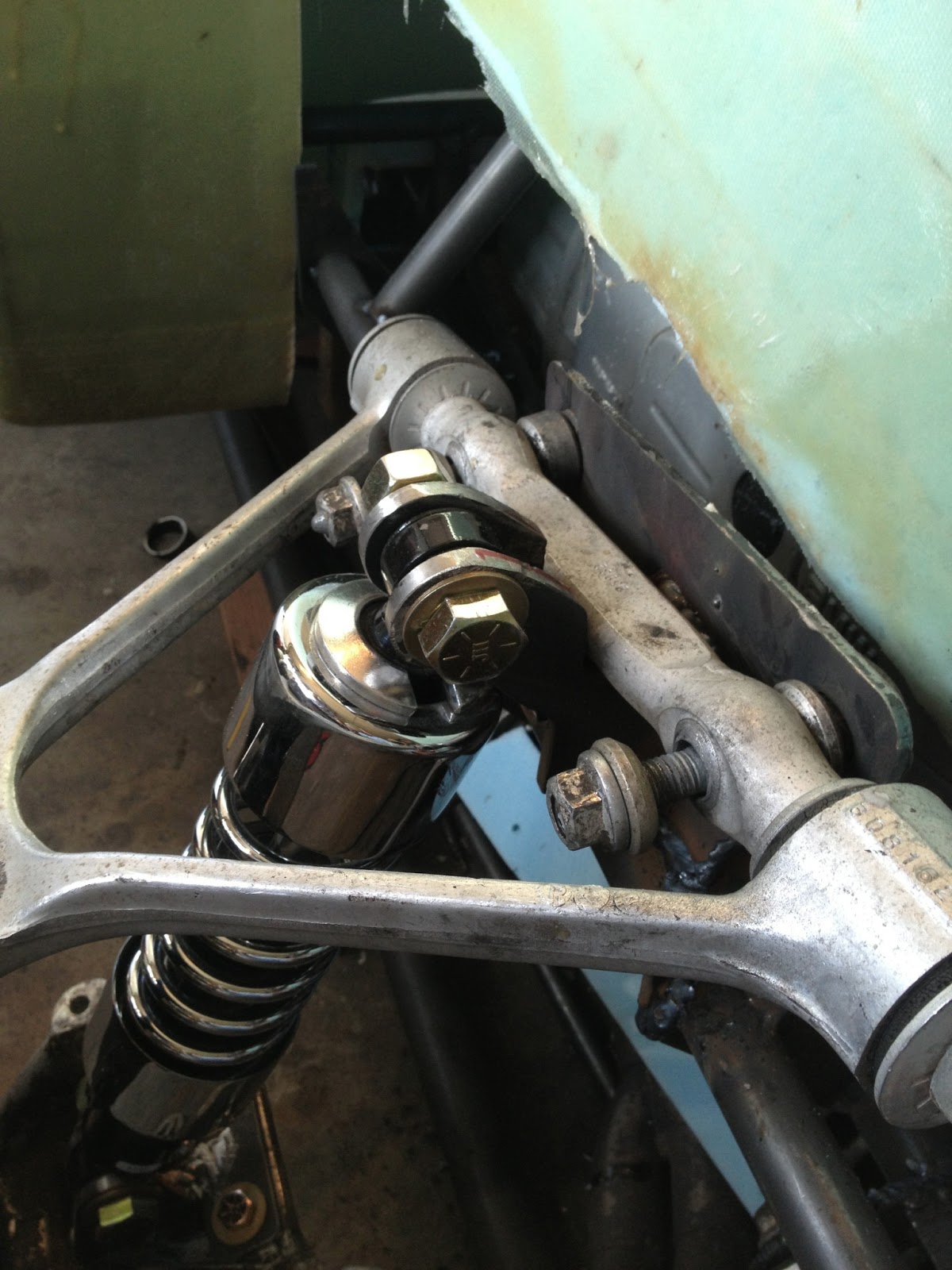 Crockett Motor Works Front Shocks Mounted