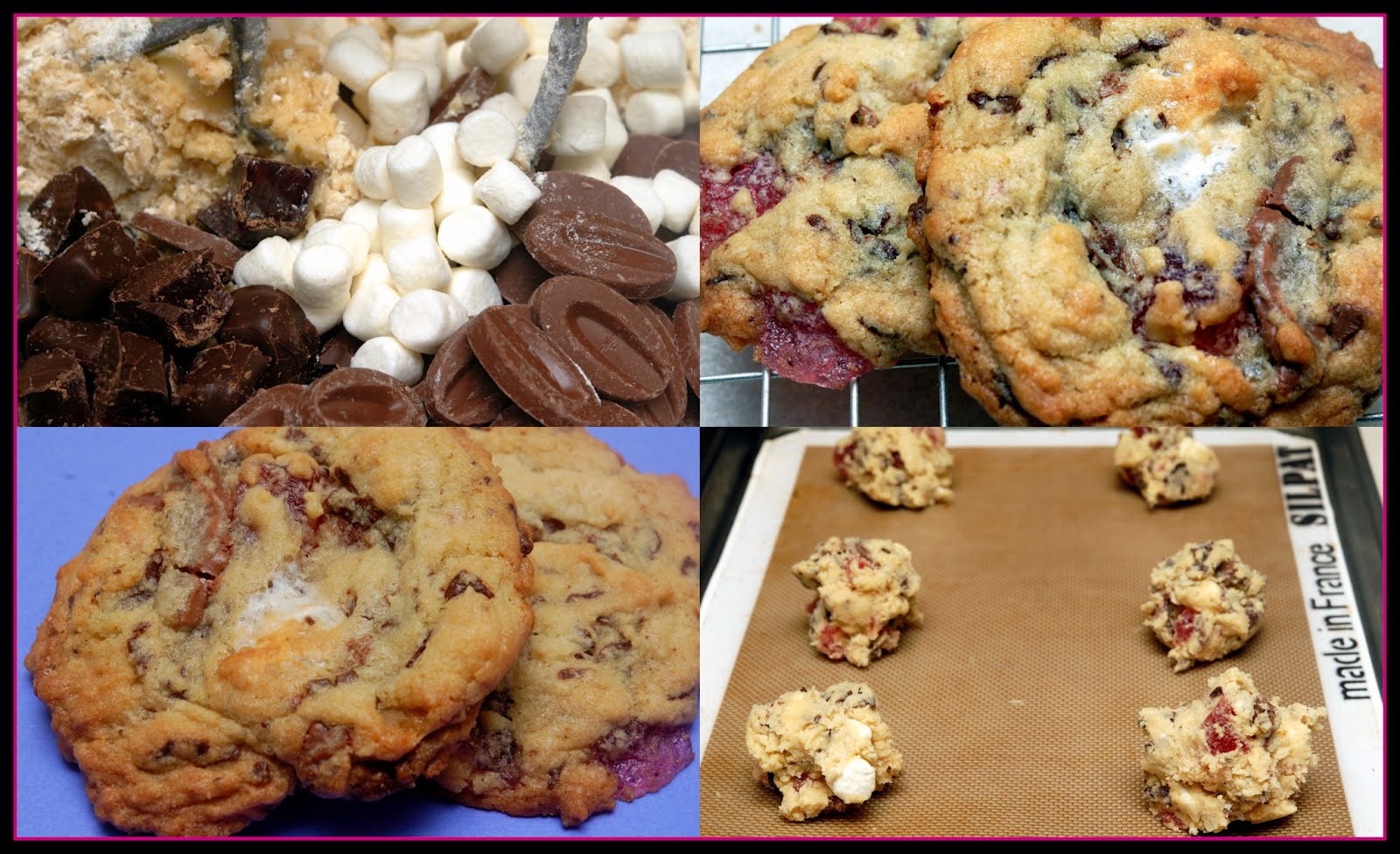 MARSHMALLOW, RASPBERRY, MILK CHOCOLATE COOKIES Hugs and Cookies XOXO
