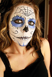 skull sugar face paint muertos dia los skulls makeup halloween tutorial painting woman paintings own designs costume opener