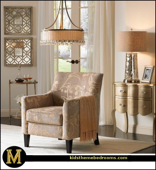 Traditional Luxe look Hollywood glam living rooms - old Hollywood style decorating ideas - Luxe living rooms furniture - old Hollywood glamor decorating ideas - Hollywood glam furniture - mirrored furniture Hollywood Glamour Furniture & Hollywood Glam Style Decor