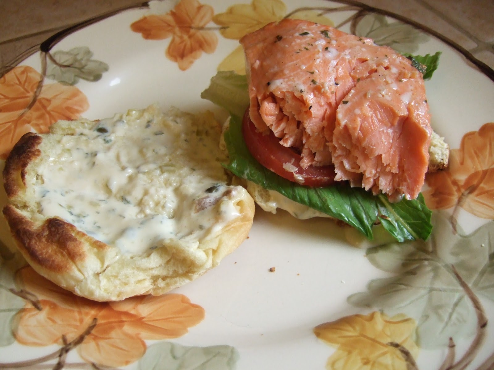 Fiddling thru Fiddlehead Grilled Salmon Sandwich
