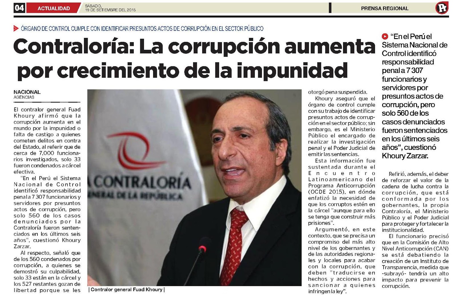 GRUPO INICIATIVA ANTICORRUPCION ILO Contraloría La