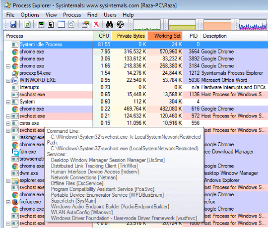 Svchost.exe Process with High CPU Usage Svchost.exe Process with High CPU Usage