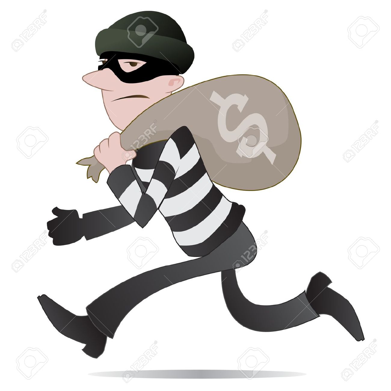 free clip art cartoon burglar - photo #3
