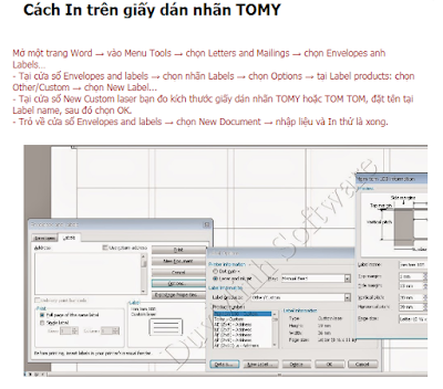 cách in trên giấy dán nhãn tomy