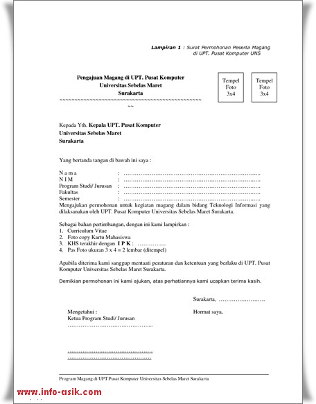 Surat Keterangan Magang Kerja Terlengkap