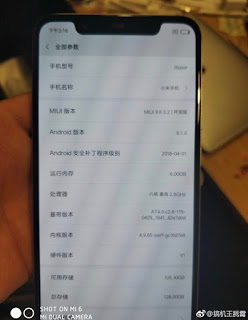 Xiaomi Mi 7 with Notch, Dual Rear Camera leaked in Real Images