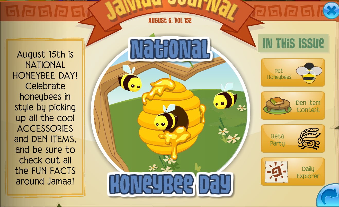 Juniper's Animal Jam Grove National Bee Day