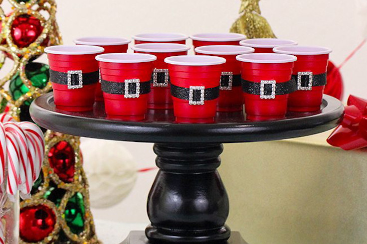 DIY Mini Santa Belt Cups