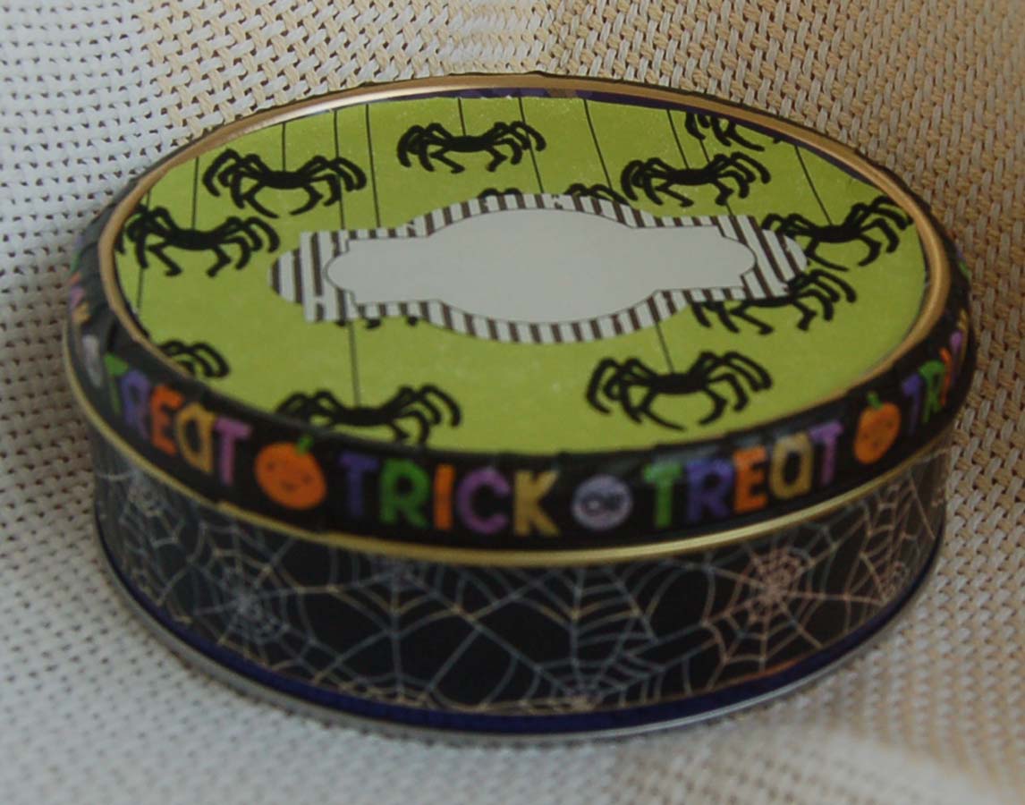 Lynn's Craft Blog Upcycled Halloween Fudge Tin