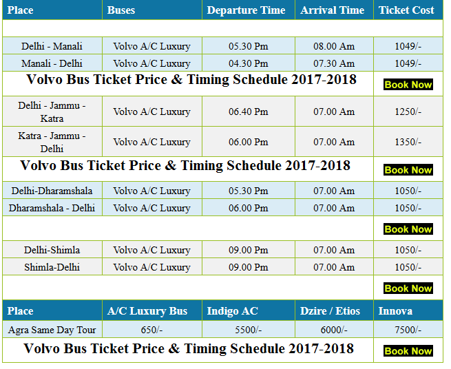 volvo bus ticket format