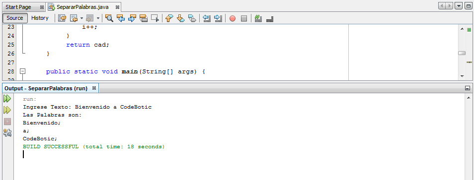 Leer cadena de texto y separarlo en palabras en Java (Clase ...