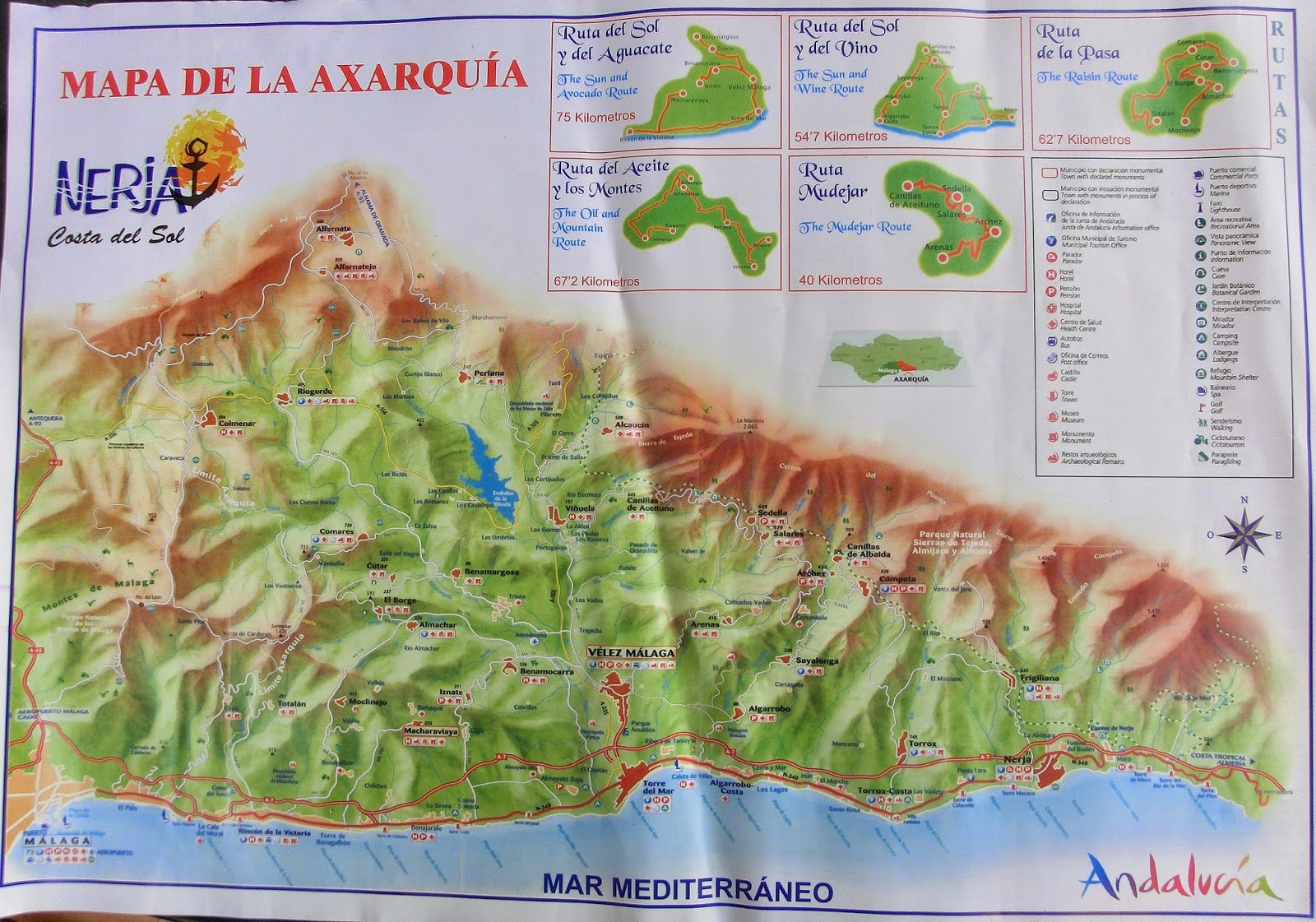 Apartamento Torrox: Cosas útiles para moverse por la zona: Plano de ...