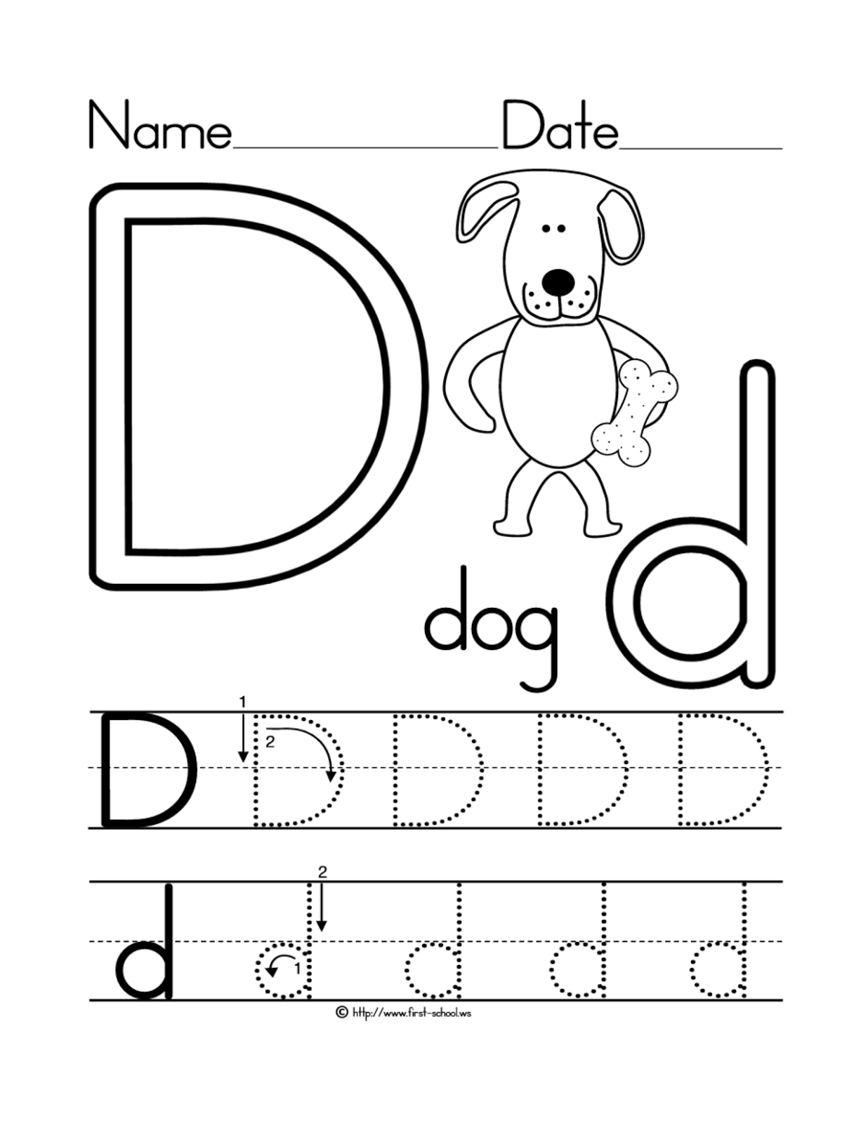 Letter D Free Printable Worksheets Free Printable Templates