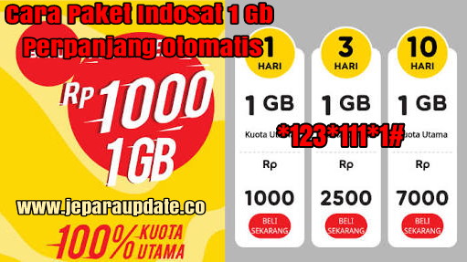 Cara Daftar Paket Indosat 1 GB 24 jam Perpanjang Otomatis Cara Daftar Paket Indosat 1 GB 24 jam Perpanjang Otomatis