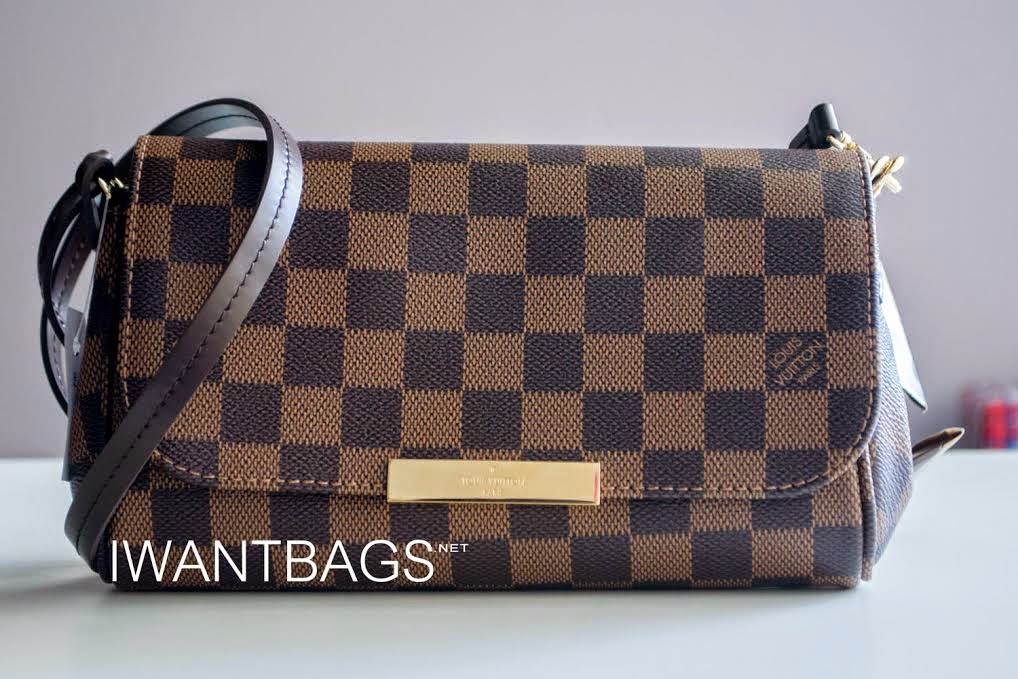 Authentic LOUIS VUITTON Damier Favorite PM N41276 Shoulder bag