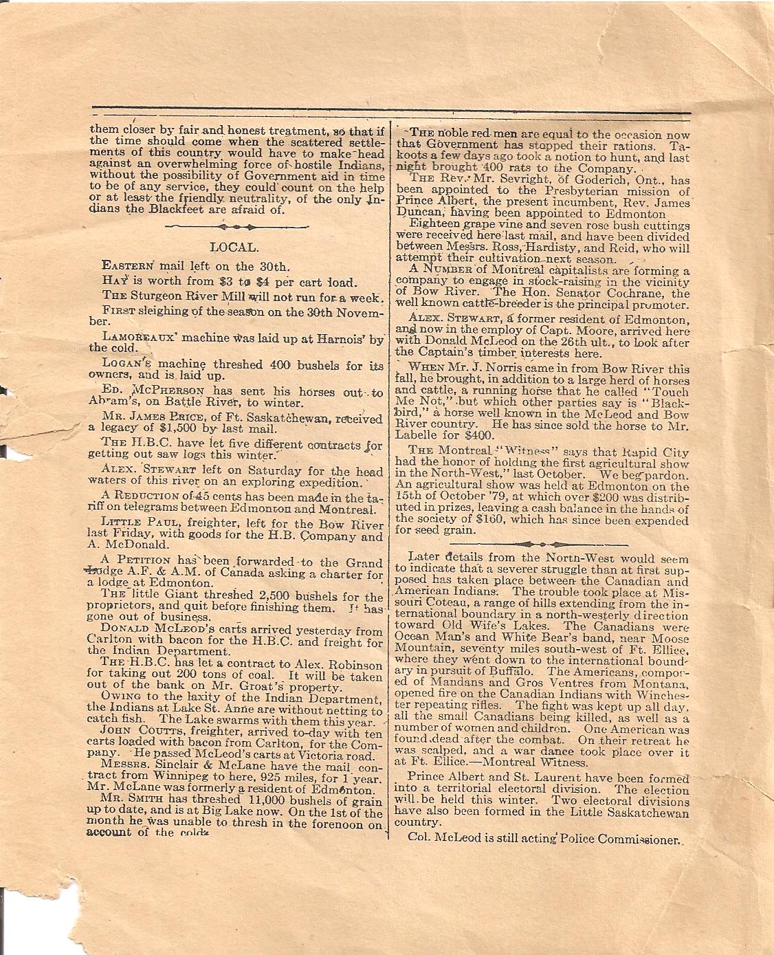 Vintage Edmonton Ephemera Edmonton Bulletin First Edition, December 6