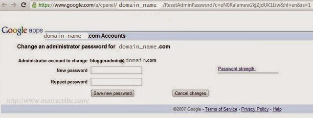 google apps password