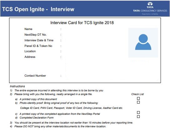 Tcs Id Card Online