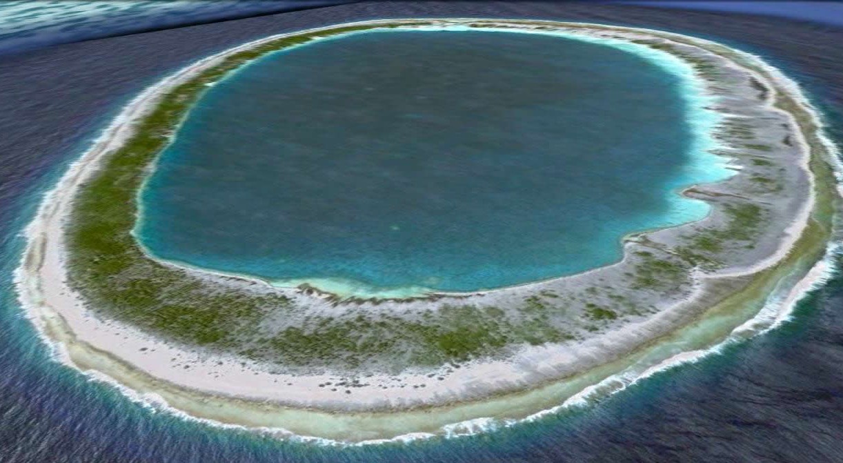 The Manuhangi Atoll.