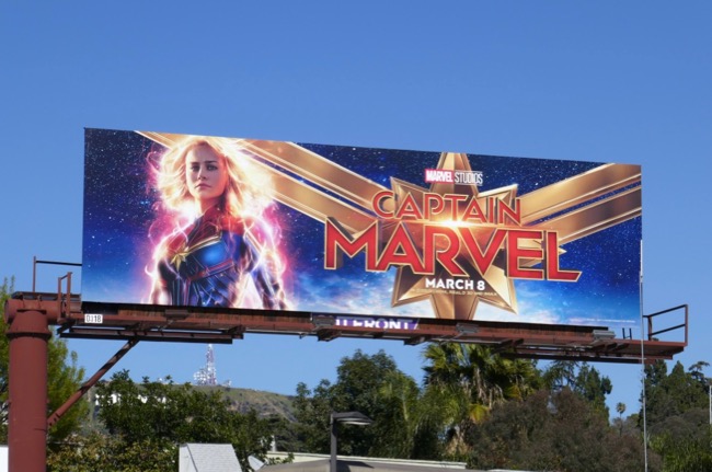 Captain Marvel movie billboard