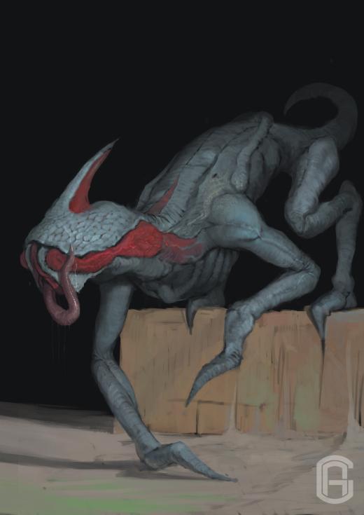 As estranhas e horripilantes criaturas e aliens nas sombrias ilustrações de Oleg Bulakh Oleg Bulakh deviantart artstation arte ilustrações ficção fantasia sombria terror criaturas aliens xenomorfos