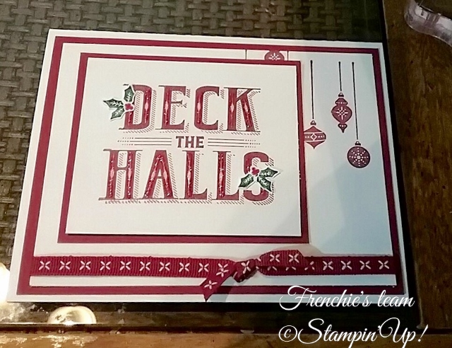Frenchie's Team with Carole of Christmas and Card Front Builder, Stampin'Up!