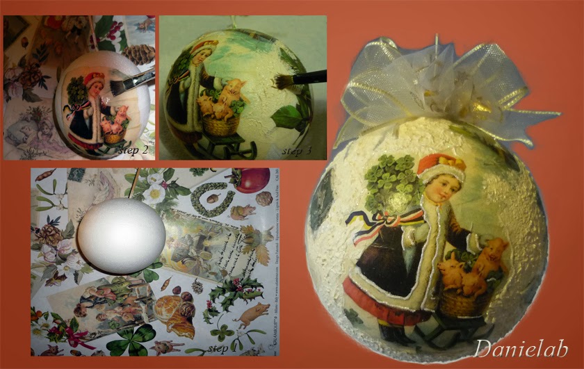 Decoupage Su Palline Di Natale Decoupage Calambour: Bellissime palline di Natale realizzate con la