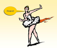 Ballerina Farting (free-use clip art; composite, lettering by Vic Dillinger, 2015)