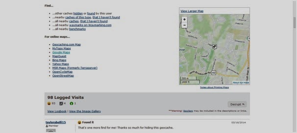 Online view options for a cache