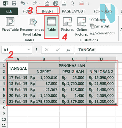 gbr.2 Cara Membuat Tabel Microsoft Excel Nandur93