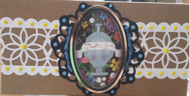 Just for you flowers DL Kraft card Just for you flowers DL Kraft card