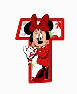 Alfabeto Navideño de personajes Disney T M.