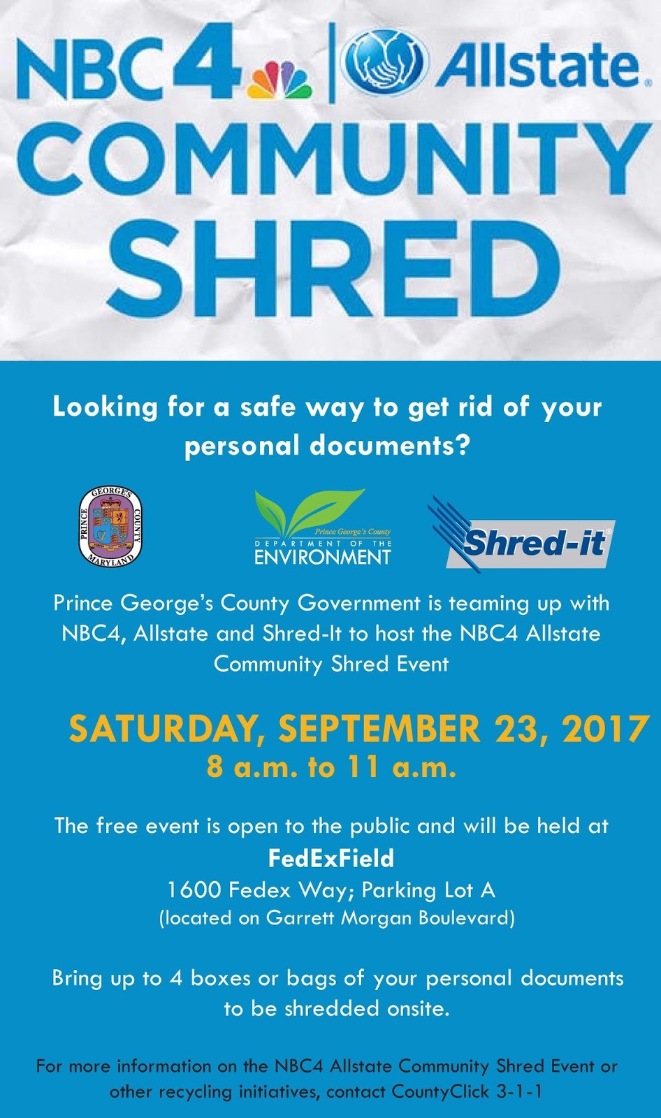 Retired MRPD Chief's Discussion Prince County Community Shred