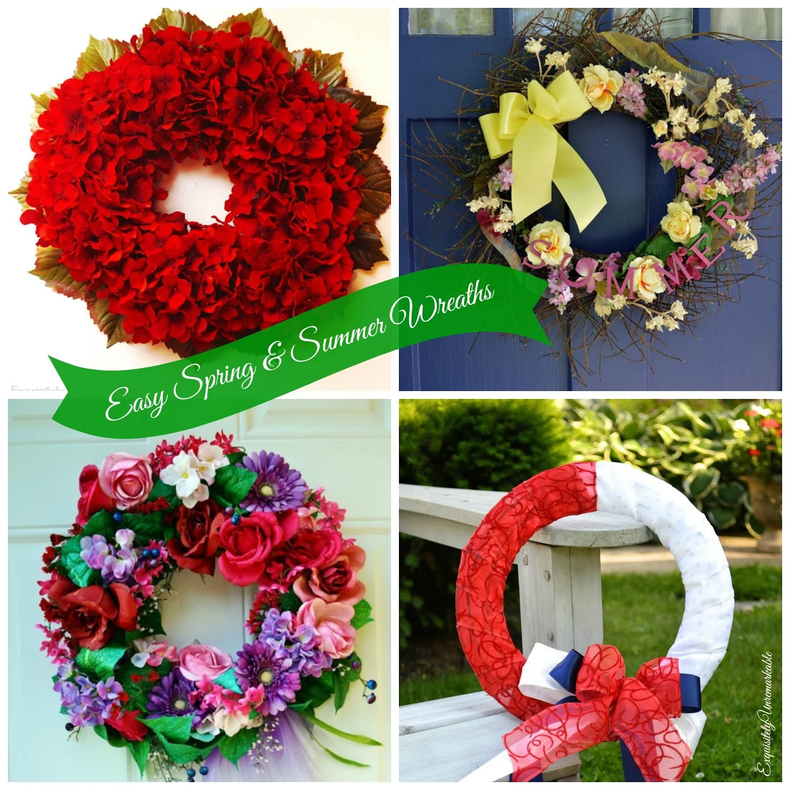 Easy Spring and Summer Wreaths 