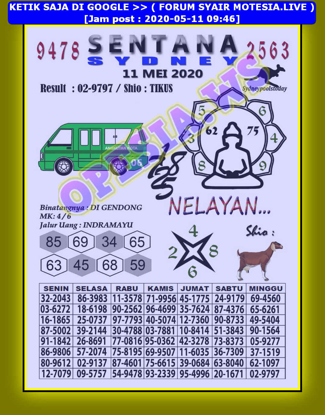 1 New Message Kode Syair Sydney 11 Mei 2020 Forum Syair Togel Hongkong Singapura Sydney